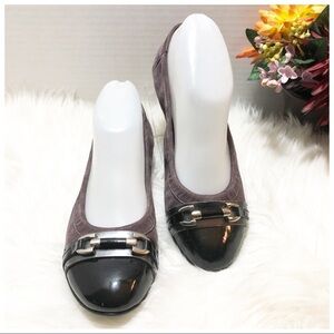 AGL Ginger Pebble Suede Brown Flat Shoes